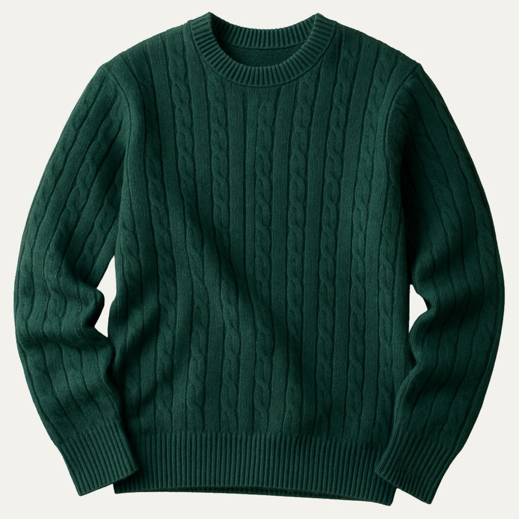 The Versailles Cashmere Merino Wool Knit Jumper for Men - Green
