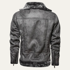 The Cervinia Men’s Winter Fleece Aviator Leather Jacket