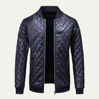 The Colfosco Men’s Winter Quilted Leather Bomber Jacket