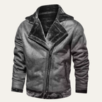 The Cervinia Men’s Winter Fleece Aviator Leather Jacket