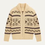 The Corvara Men’s Winter Shawl Collar Cardigan with Aztec Pattern