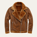 The Cervinia Men’s Winter Fleece Aviator Leather Jacket