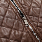 The Colfosco Men’s Winter Quilted Leather Bomber Jacket