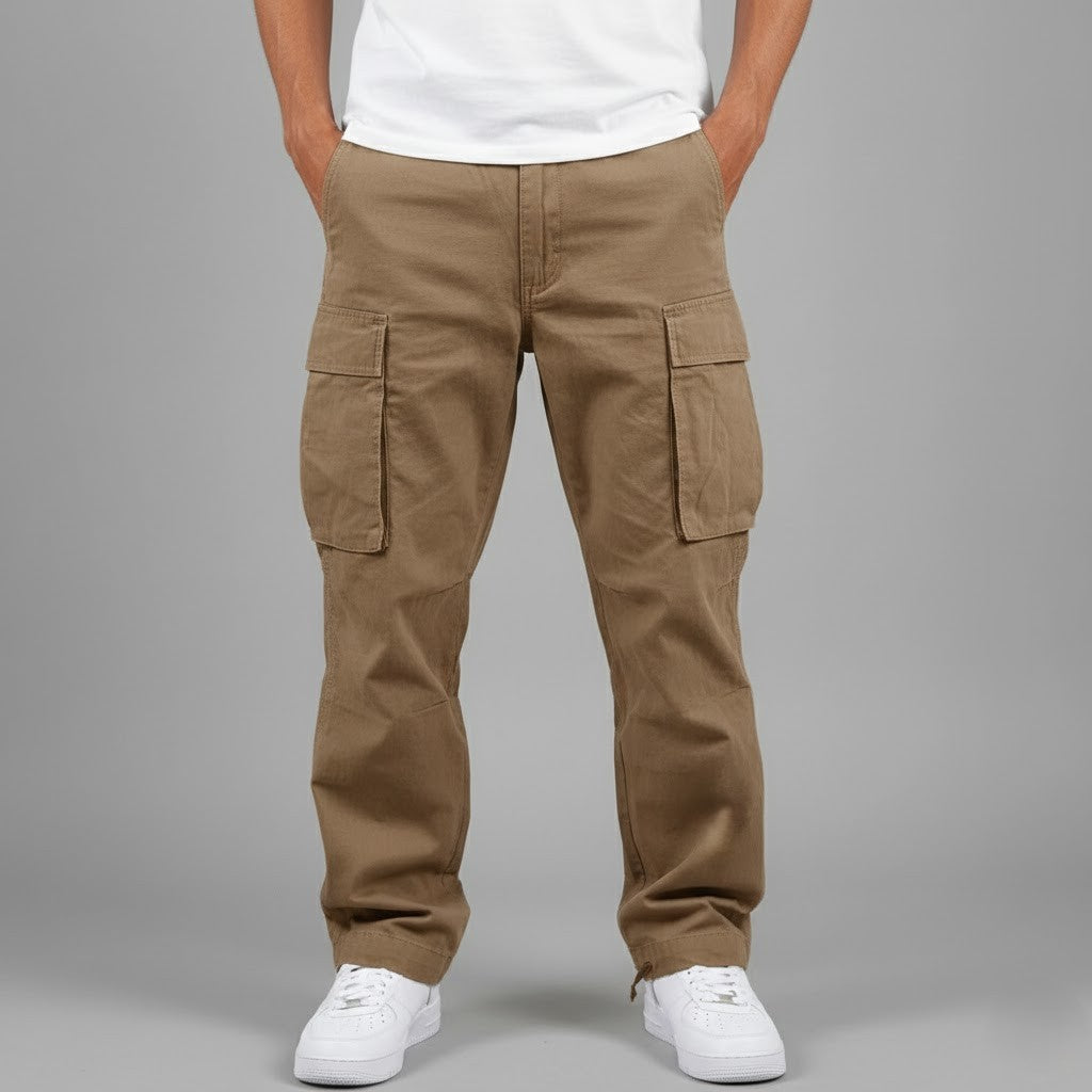 Benjamin | Men's Urban Relaxed Cargo Pants with Multiple Side Pockets