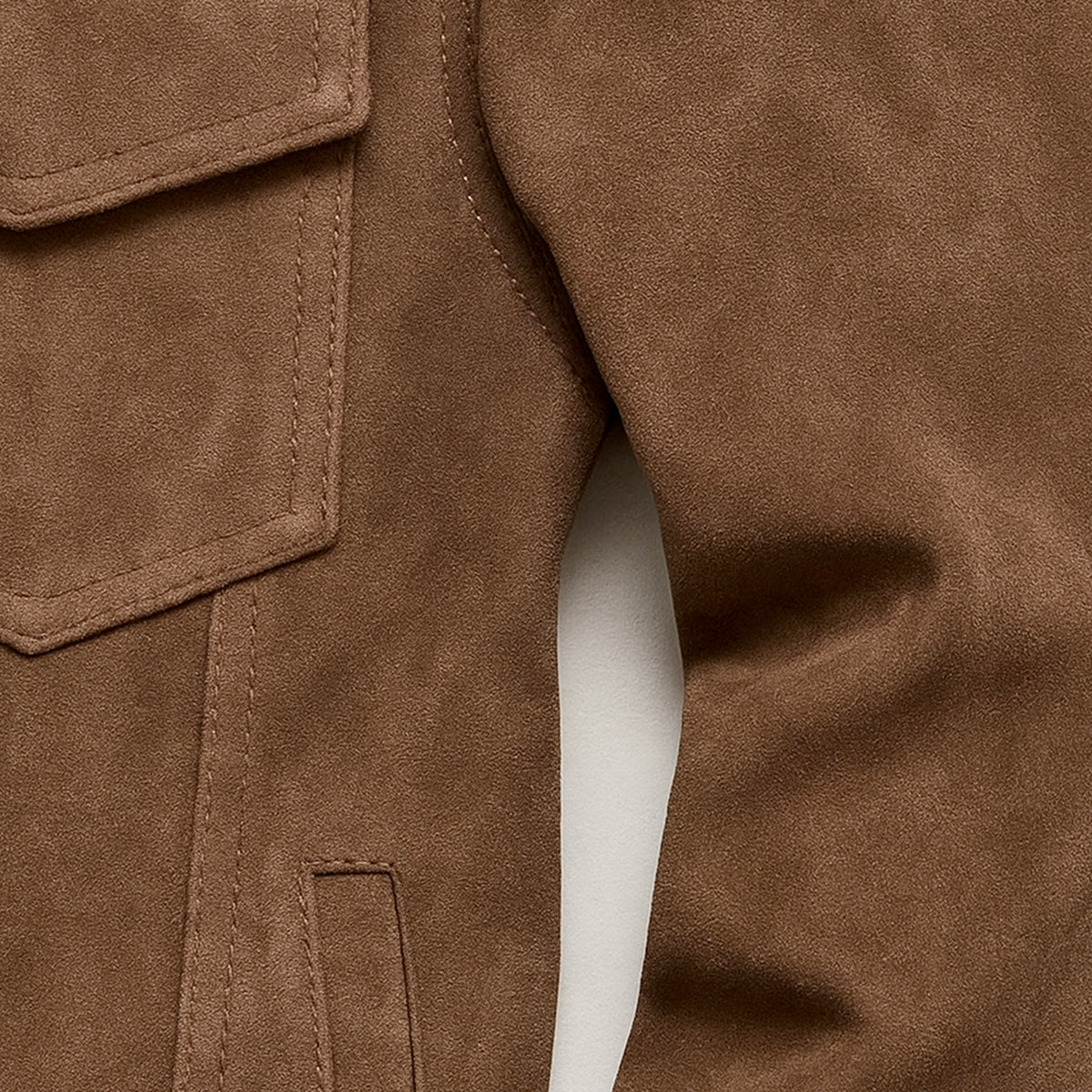 The Vintage Suede Cargo Jacket for Men — Lightweight Outdoor Style
