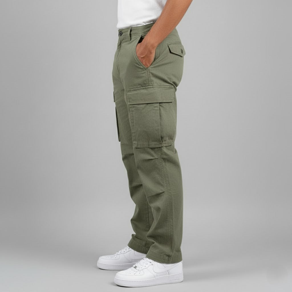 Benjamin | Men's Urban Relaxed Cargo Pants with Multiple Side Pockets