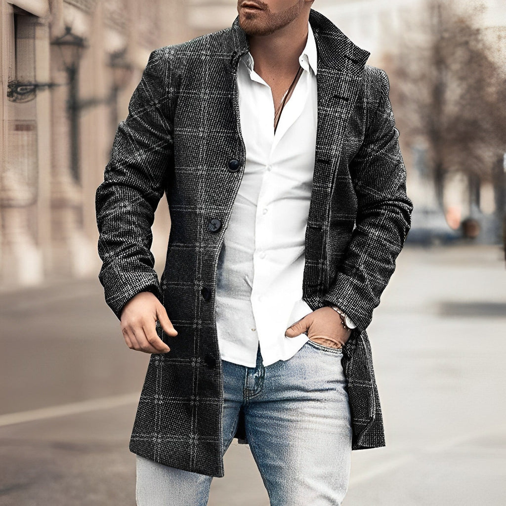 Axel | Men’s Long Checkered Winter Coat