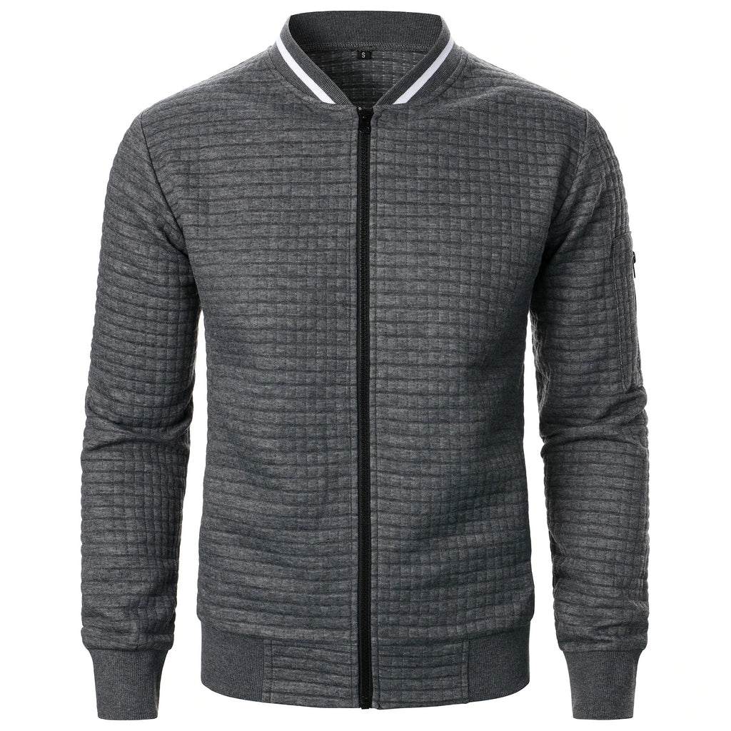 The Harlow Cotton Cardigan for Men – Tailored with Zip