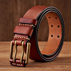 The Lancaster Belt – Double-Pin Vintage Leather Design