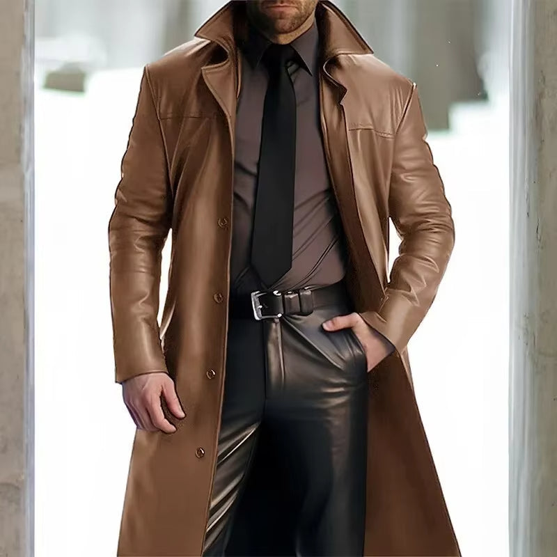 Logan | Men’s Long Tailored Winter Trench Coat