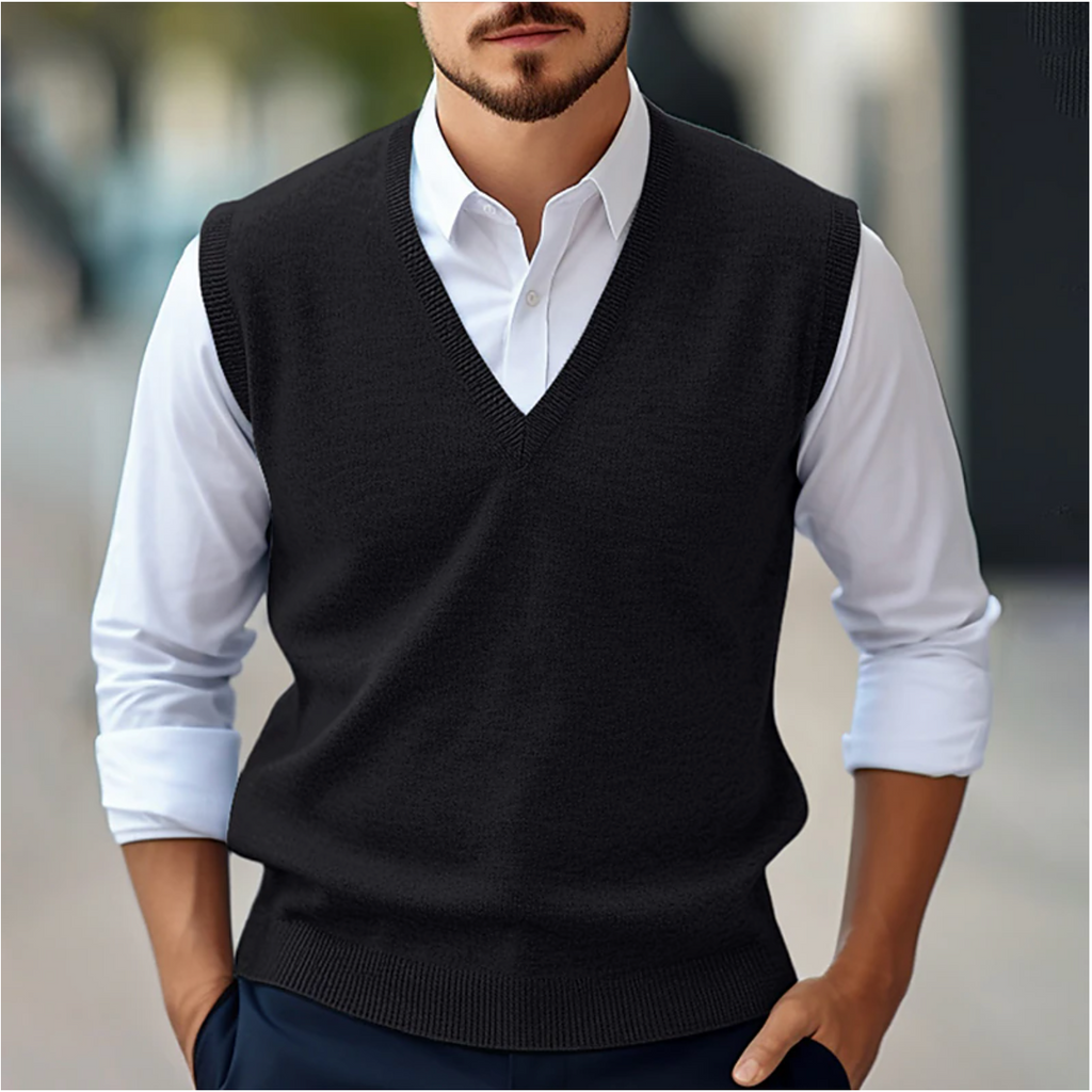 Adam | Men's V-Neck Office Wear Vest