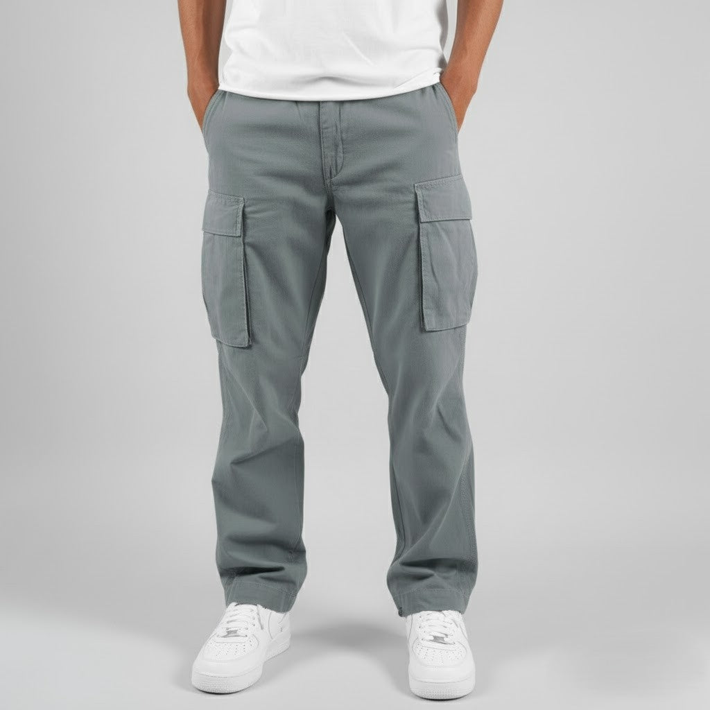 Benjamin | Men's Urban Relaxed Cargo Pants with Multiple Side Pockets