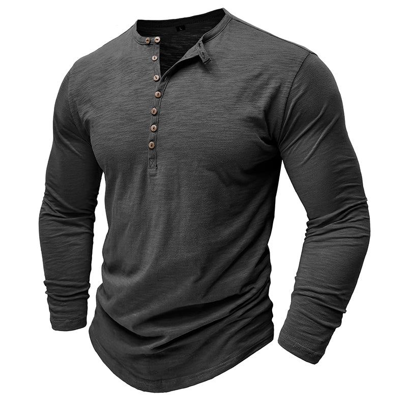 Jack | Men’s Long Sleeve Henley Button Shirt