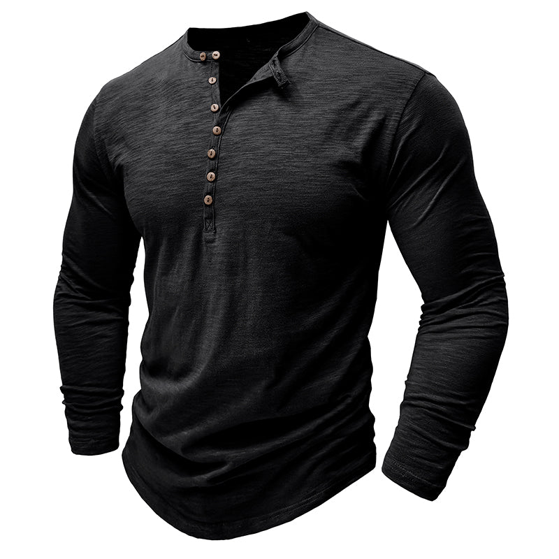 Jack | Men’s Long Sleeve Henley Button Shirt