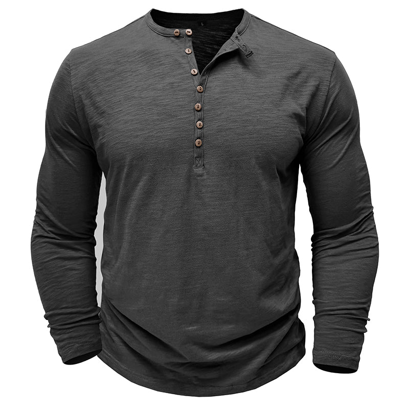 Jack | Men’s Long Sleeve Henley Button Shirt