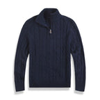 The Genève Old Money Half Zip Jumper for Men - 100% Merino Wool