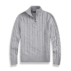 The Genève Old Money Half Zip Jumper for Men - 100% Merino Wool