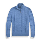 The Genève Old Money Half Zip Jumper for Men - 100% Merino Wool