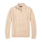 The Genève Old Money Half Zip Jumper for Men - 100% Merino Wool