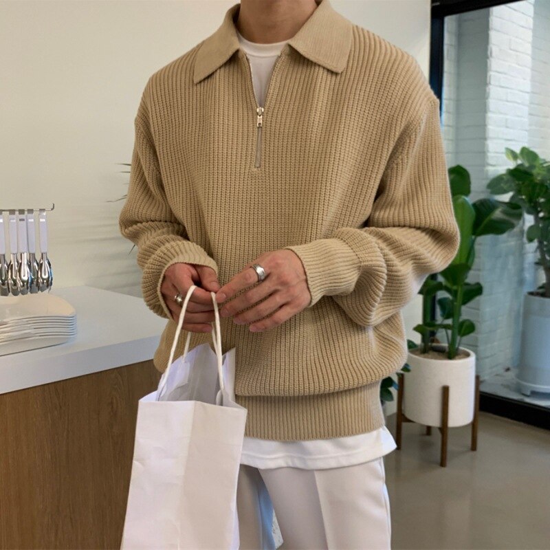 Freddie | Men's Comfortable Zippered Knit Sweater