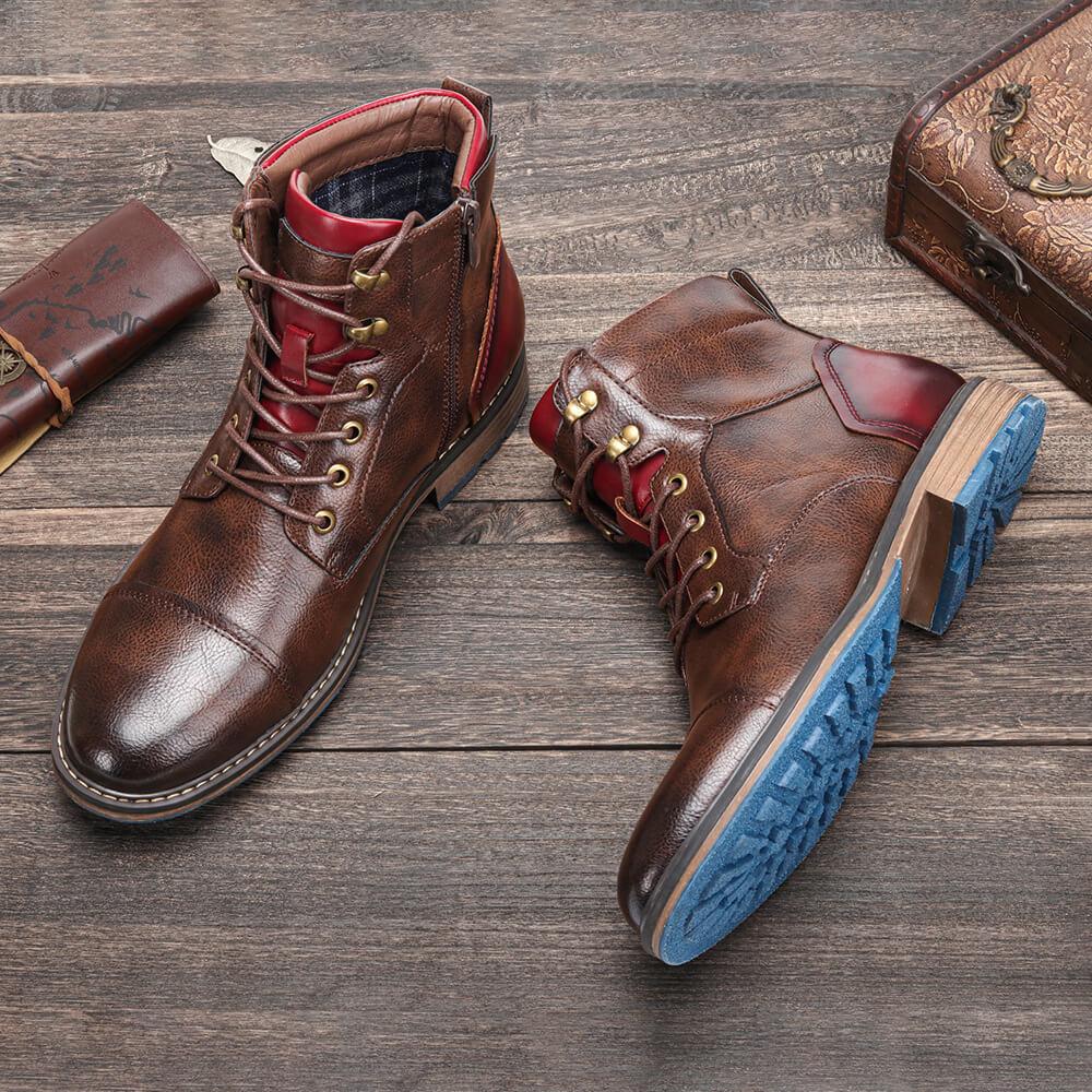 Arnold | Men's Classic Zip-and-Lace Leather Boots