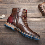 Arnold | Men's Classic Zip-and-Lace Leather Boots