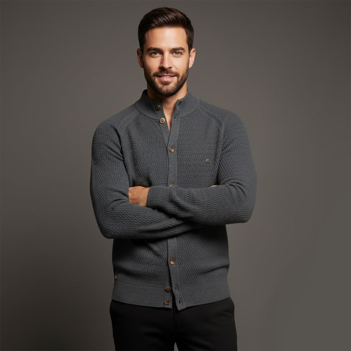 The Caernarfon Casual Button Up Knitted Men's Cardigan