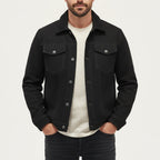 The Vintage Suede Cargo Jacket for Men — Lightweight Outdoor Style