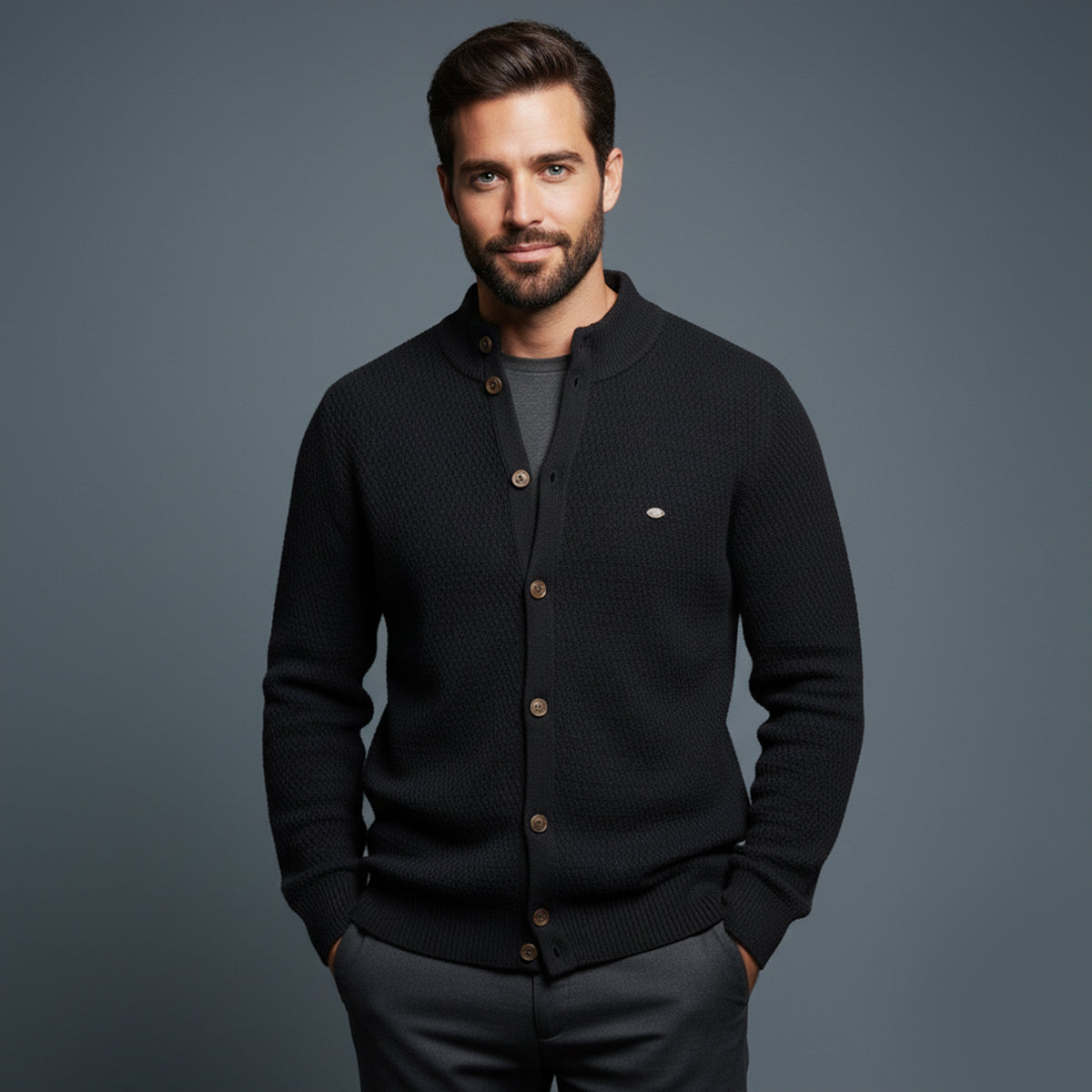 The Caernarfon Casual Button Up Knitted Men's Cardigan