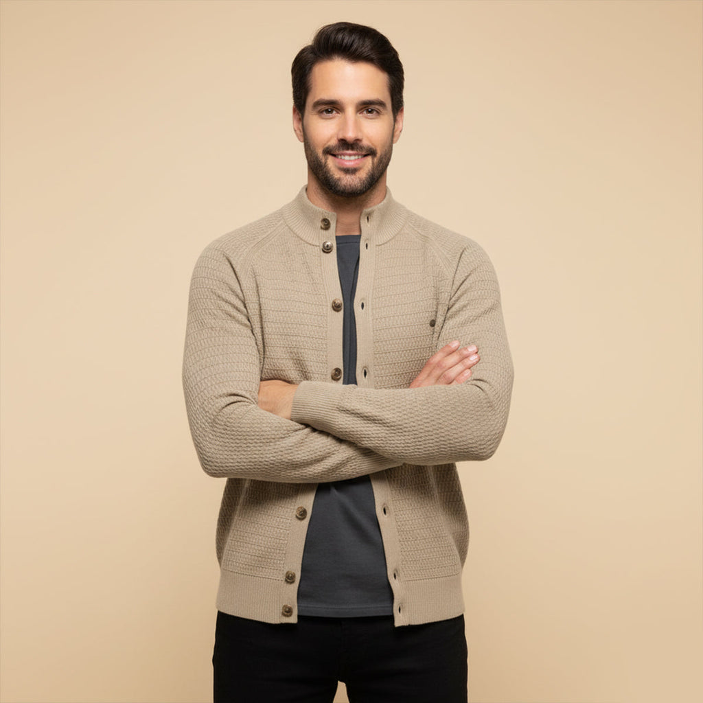 The Caernarfon Casual Button Up Knitted Men's Cardigan