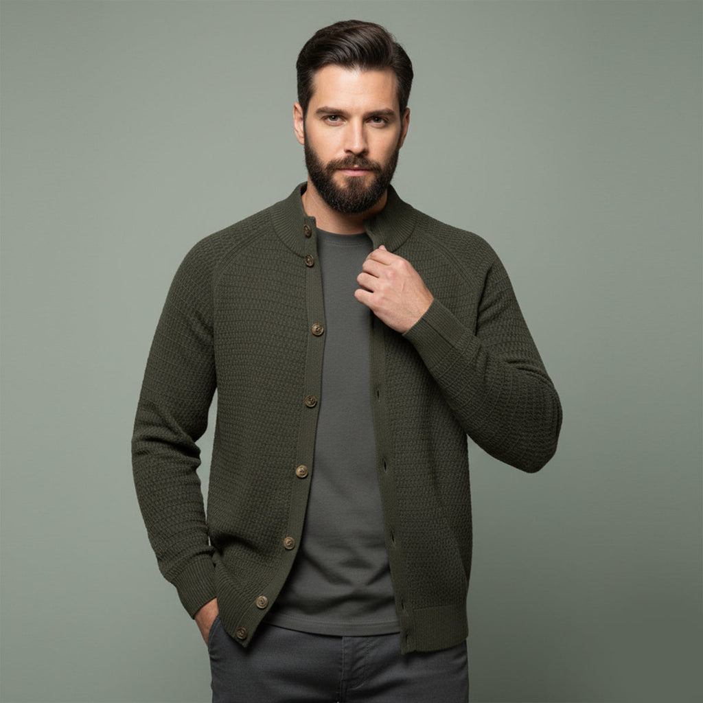 The Caernarfon Casual Button Up Knitted Men's Cardigan