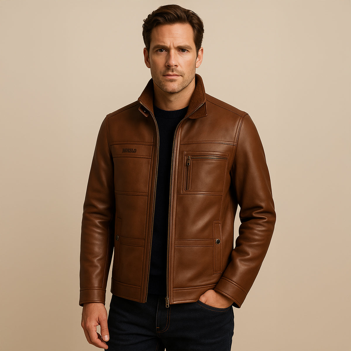 The Radcliffe Leather Jacket for Men