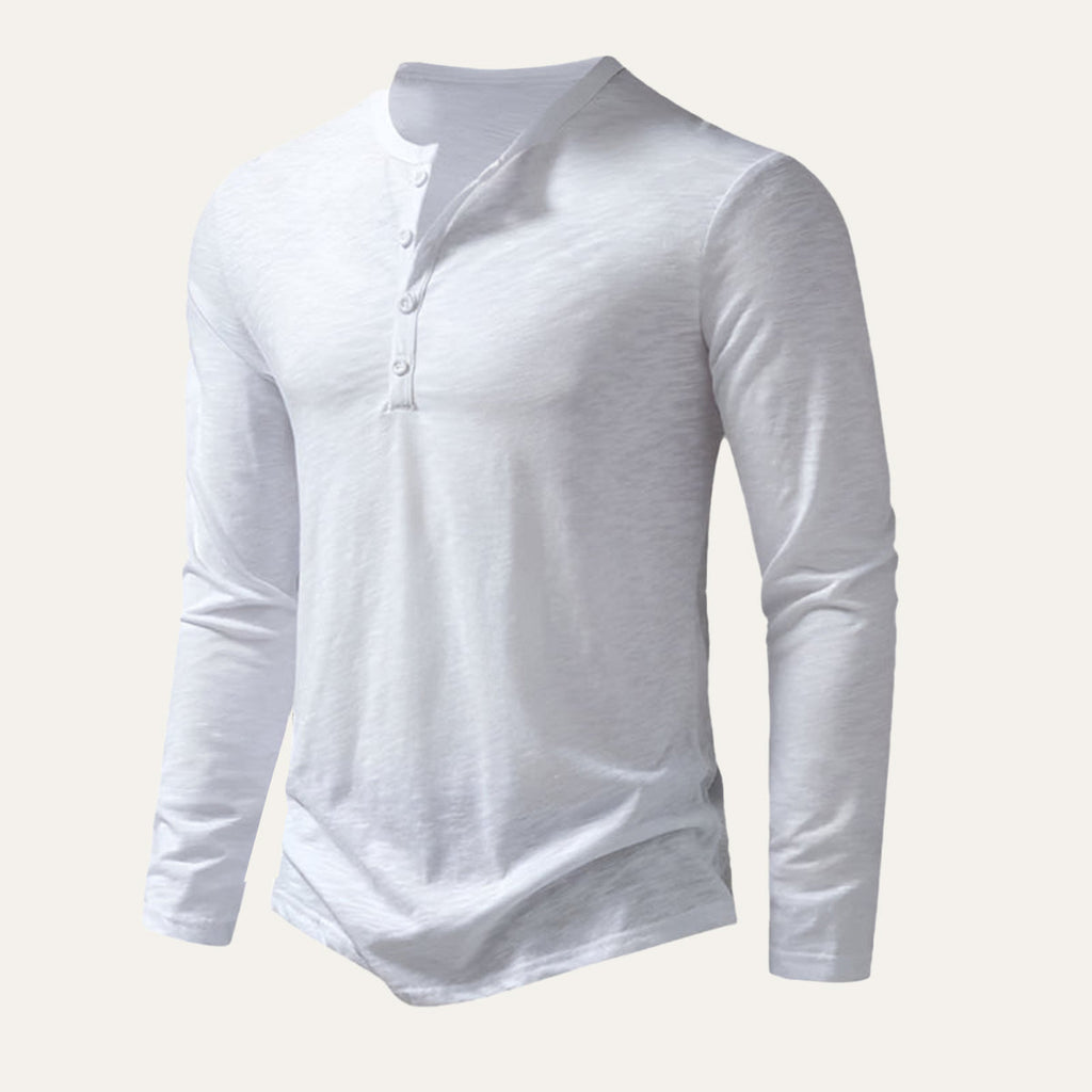 The Cromwell Long Sleeve Cotton Polo for Men